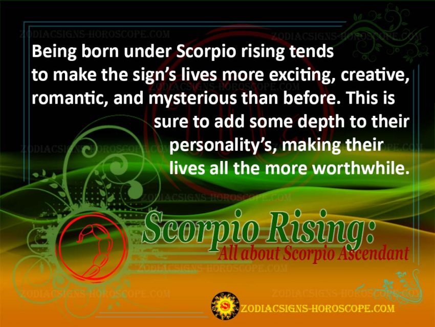 Scorpio Rising Personality Traits of Scorpio Ascendant 12 Rising Signs