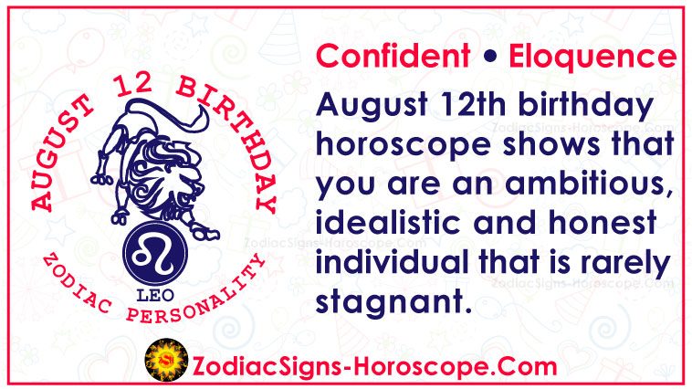 August 12 Zodiac Full Horoscope Birthday Personality Zsh