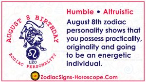 August 8 Zodiac – Full Horoscope Birthday Personality | ZSH