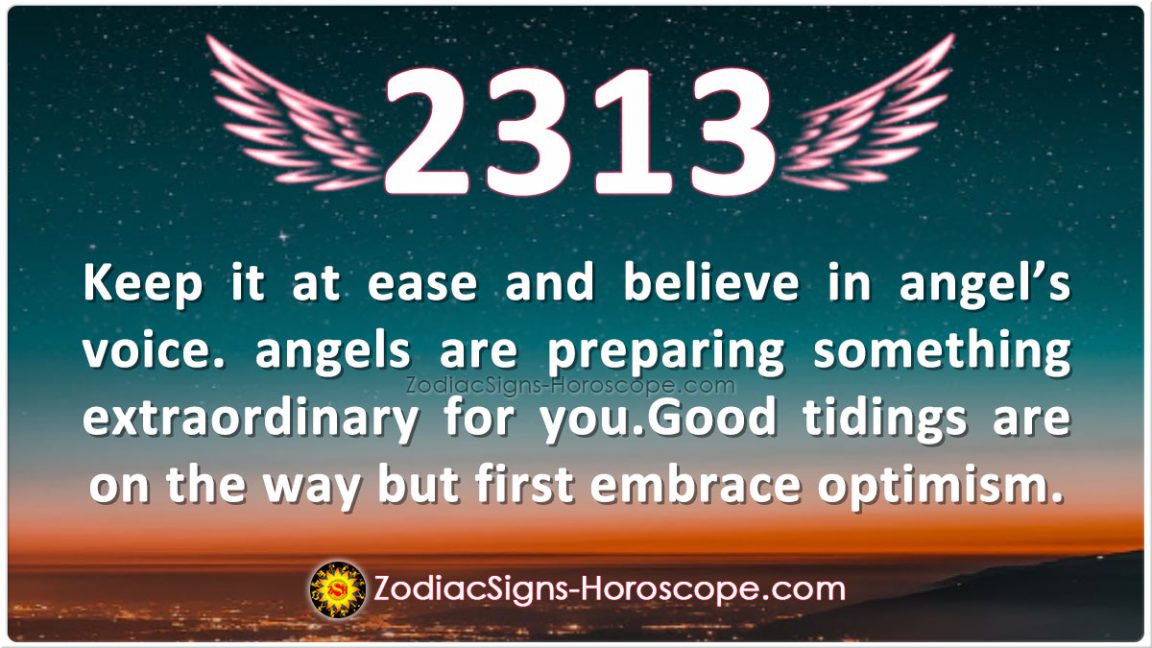 what is the meaning of angel number 2313