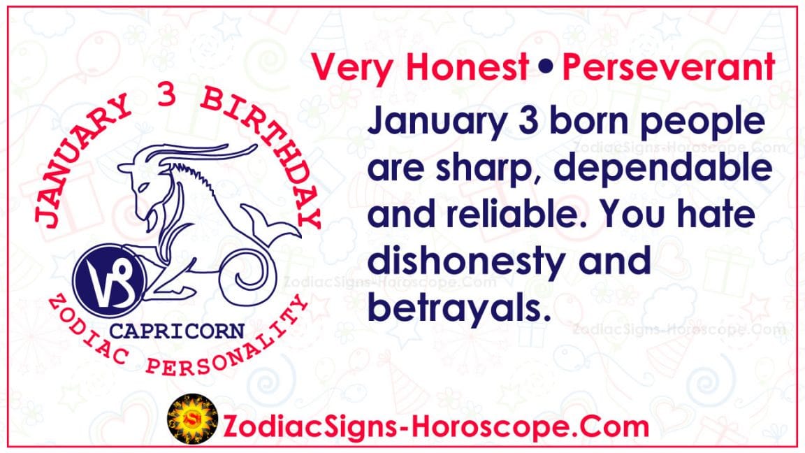 January 3 Zodiac is Capricorn Full Horoscope and Birthday Personality