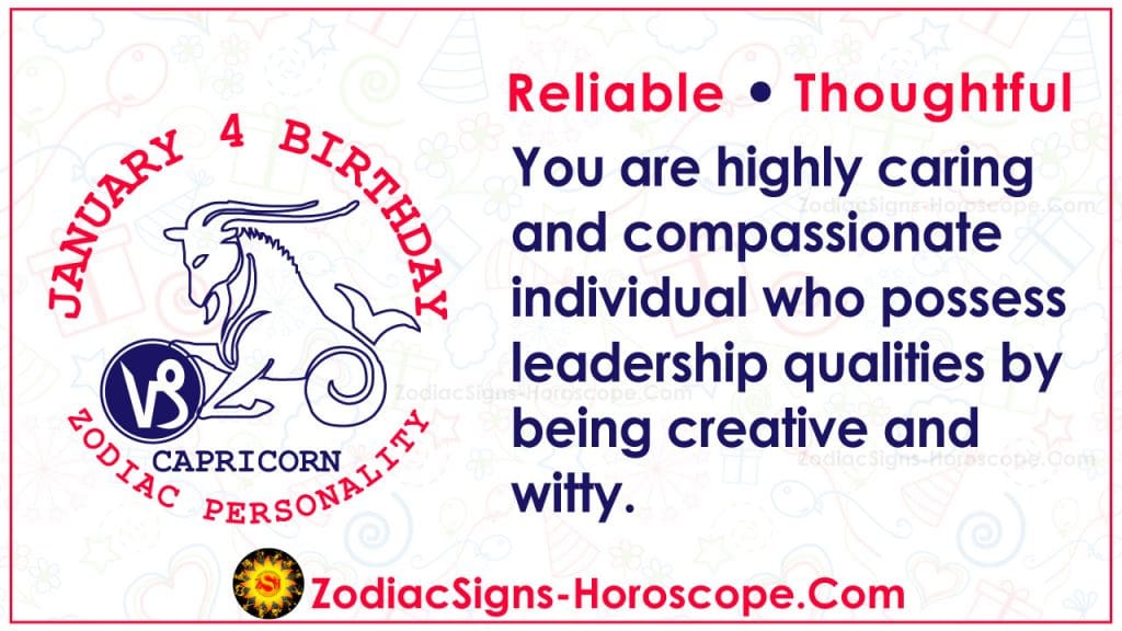 January 4 Zodiac – Full Horoscope Birthday Personality | ZSH