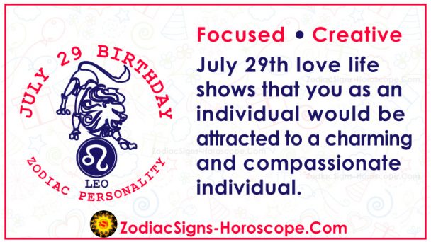 July 29 Zodiac (Leo) Horoscope Birthday Personality and Lucky Things