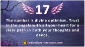 Angel number 17 is Divine Optimism and says Trust the Angelic Guidance