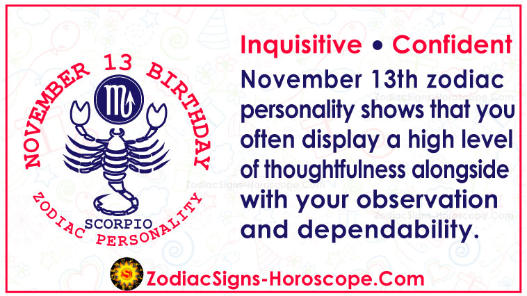 November 13 Zodiac Scorpio Horoscope Birthday Personality And Lucky 