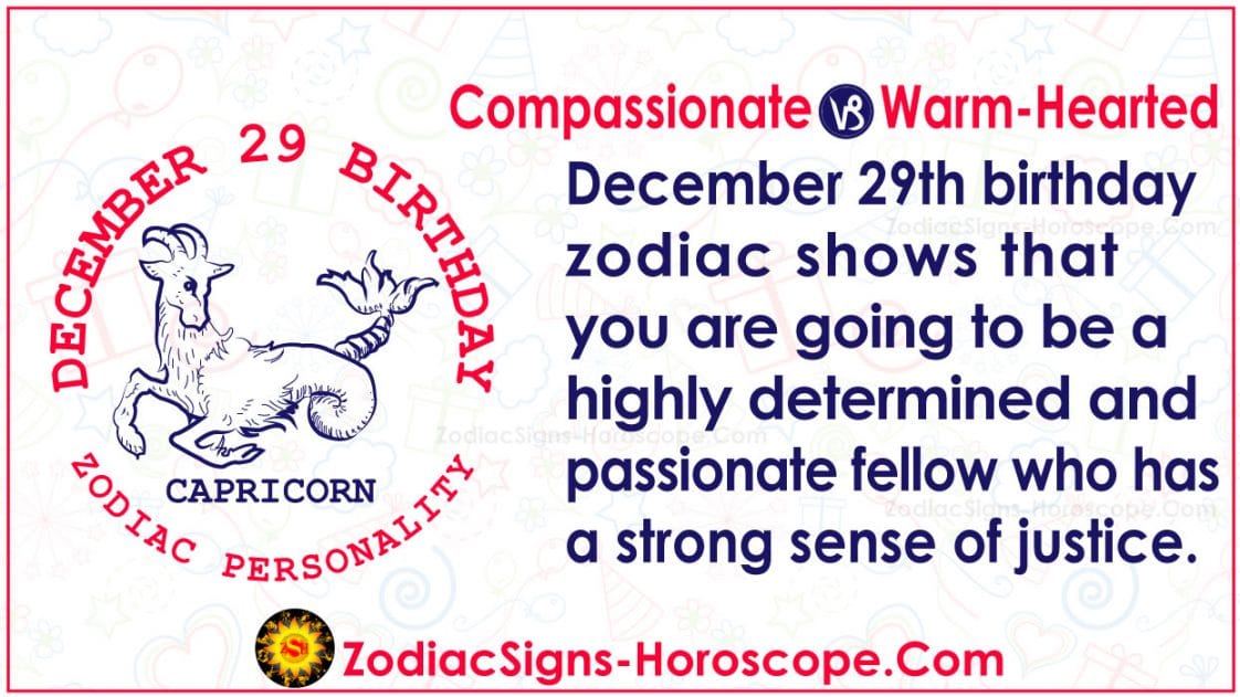 December 29 Zodiac (Capricorn) Horoscope Birthday Personality and Lucky