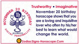 November 20 Zodiac – Full Horoscope Birthday Personality | ZSH