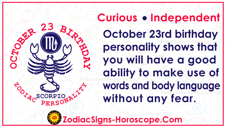 October 23 Zodiac Full Horoscope Birthday Personality Zsh