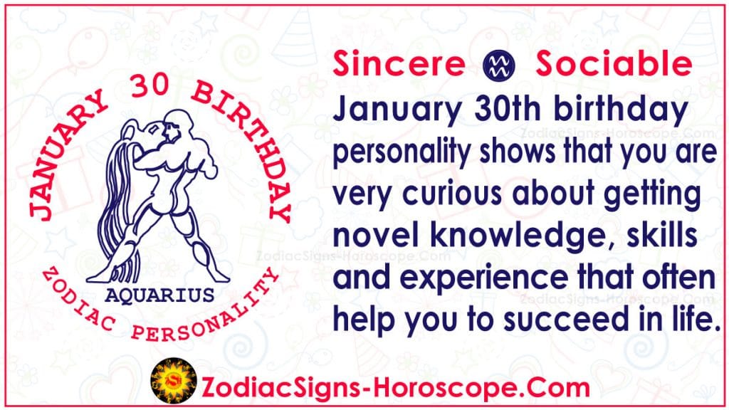 January 30 Zodiac (Aquarius) Horoscope Birthday Personality and Lucky