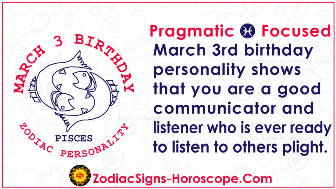 March 3 Zodiac (Pisces) Horoscope Birthday Personality and Lucky Things
