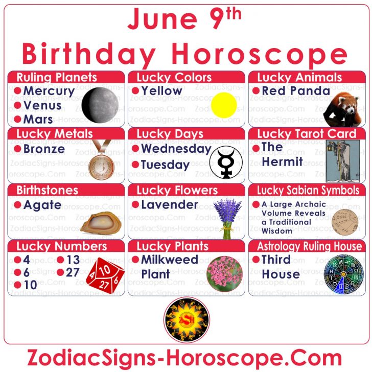 June 9 Zodiac (Gemini) Horoscope Birthday Personality and Lucky Things