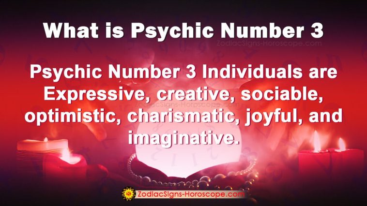 Psychic Number 3 or Numerology Number 3