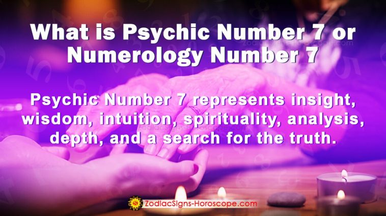 Psychic Number 7 or Numerology Number 7